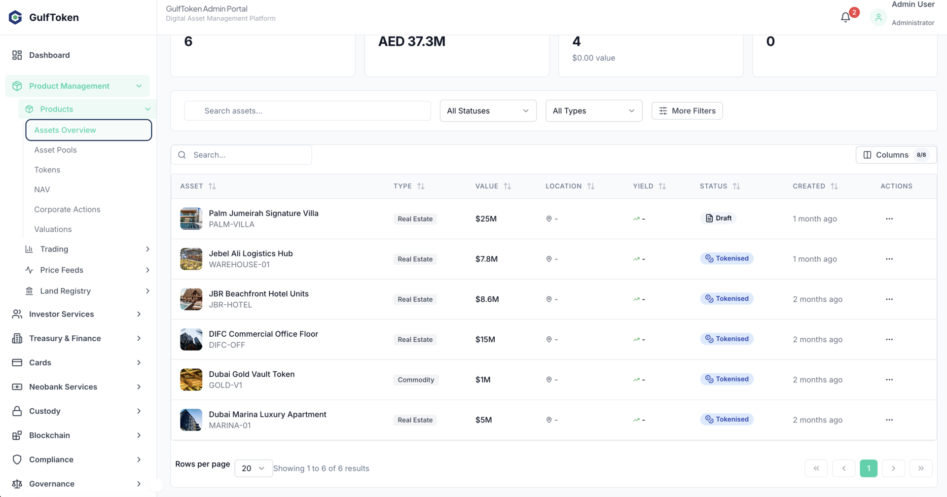 GulfToken Redemption Module for token lifecycle management